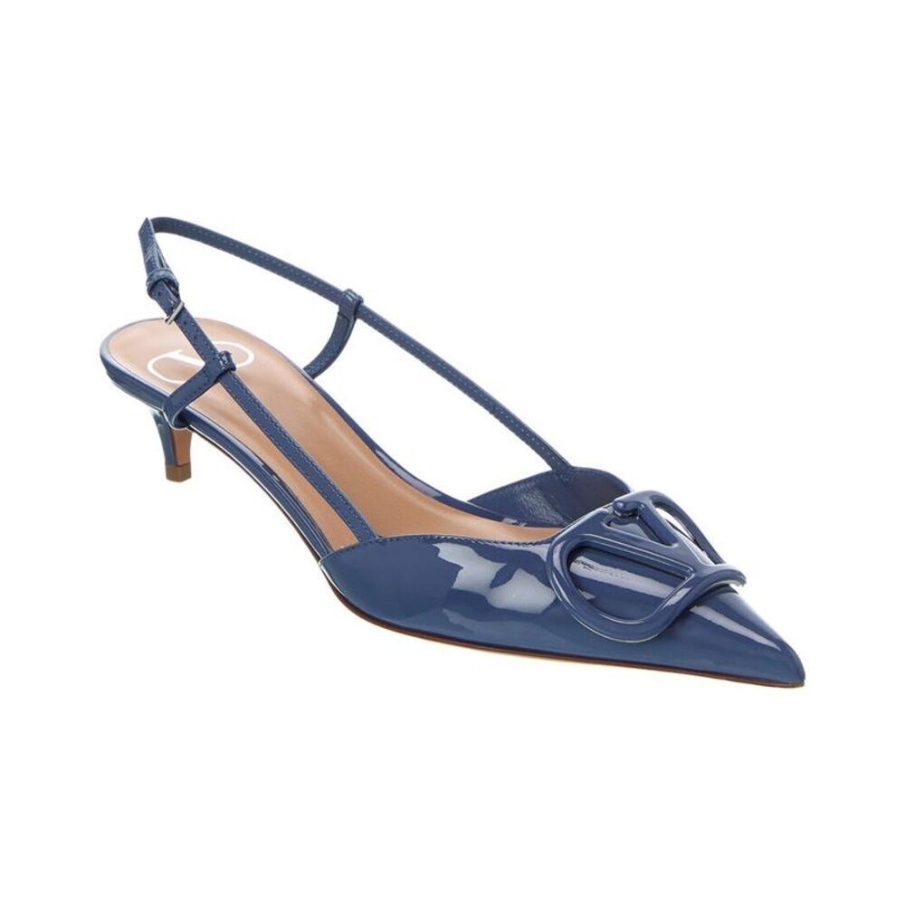Valentino Vlogo Signature 40 Patent Slingback Pump, Blue